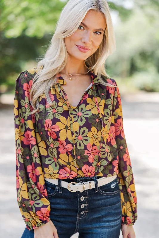 women's tops with asymmetrical designsAll In The Plan Olive Green Floral Blouse