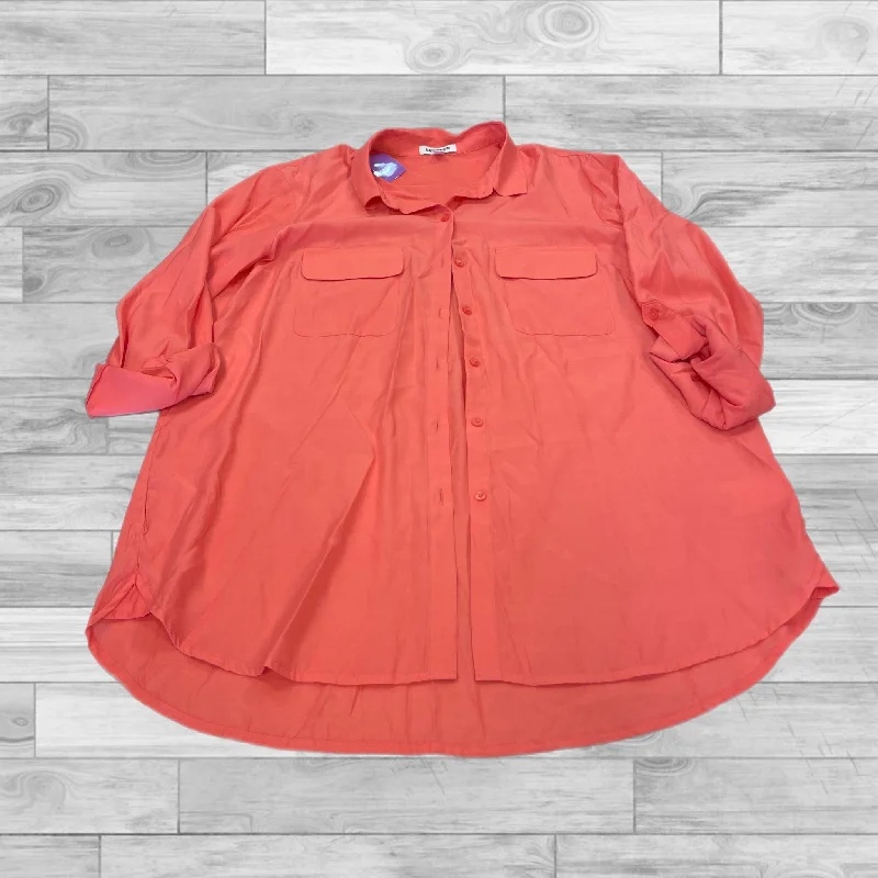 women's tops for those who want to add a bit of flair and personality to their looksTop Long Sleeve By Express In Coral, Size: L