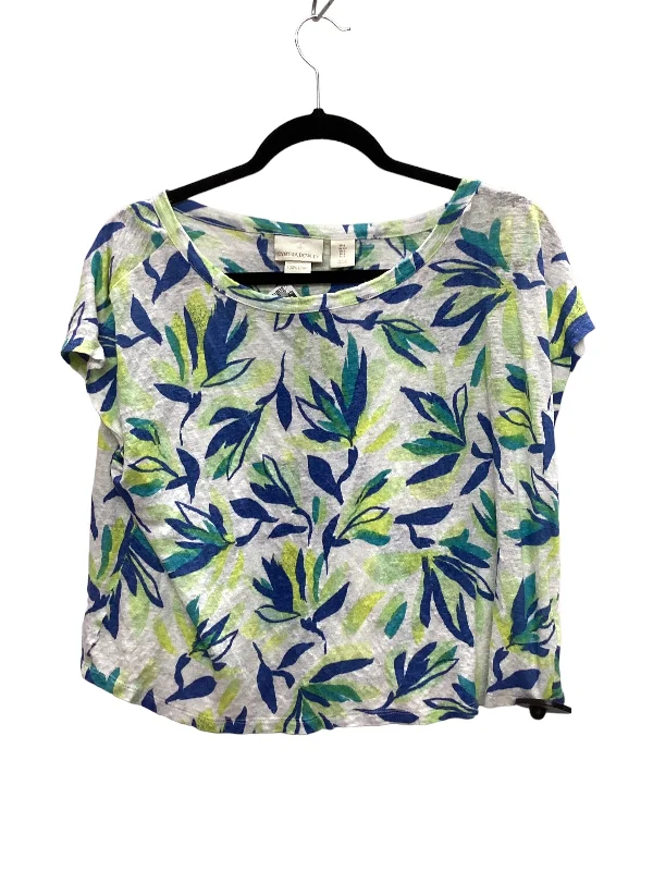 women's tops for fashion-forward individualsBlue & Green Top Short Sleeve Cynthia Rowley, Size L