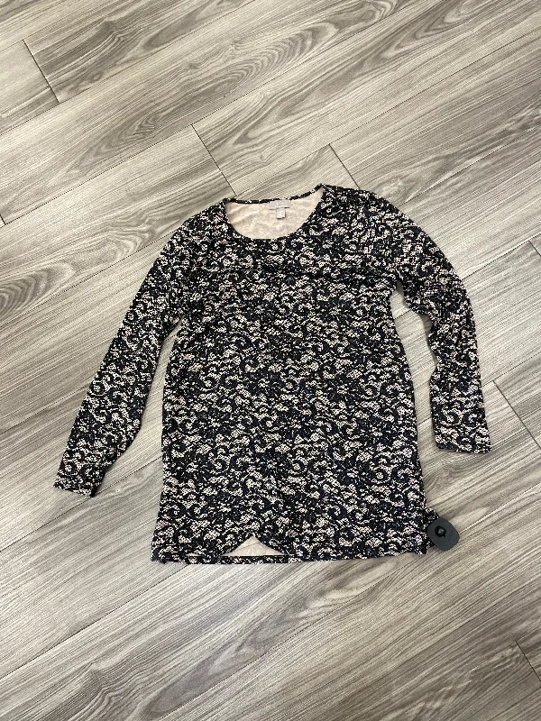 women's tops for everyday eleganceTop Long Sleeve By J. Jill In Black & Tan, Size: S