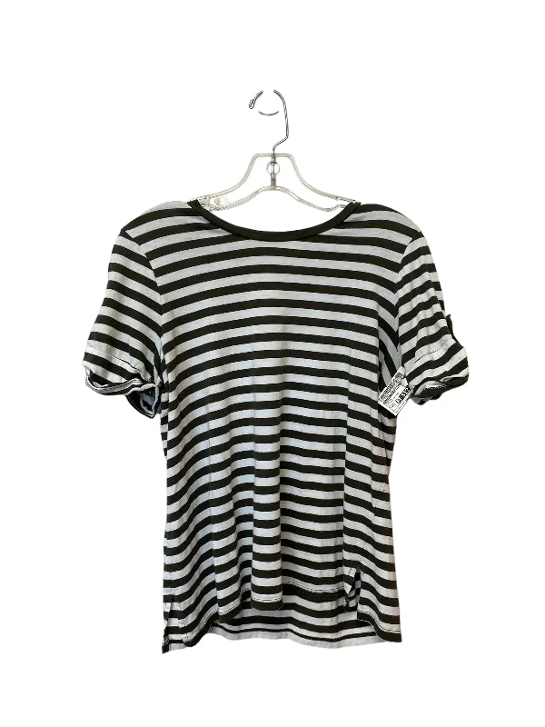 women's tops for beach outingsStriped Pattern Top Short Sleeve Michael By Michael Kors, Size M