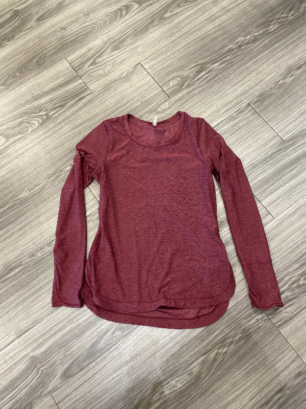 women's tops for relaxed weekendsTop Long Sleeve By Mta Pro In Red, Size: S