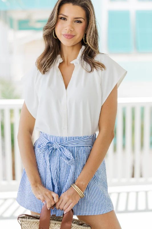 women's tops for business casual attireKnow It Well White Ruffled Top