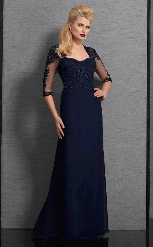 Off-The-Shoulder DressClarisse Lace Applique Sweetheart Evening Gown 6328 - 1 pc Navy In Size 18 Available