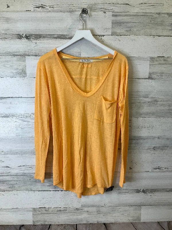 elegant women's topsTop Long Sleeve By We The Free In Orange, Size: L