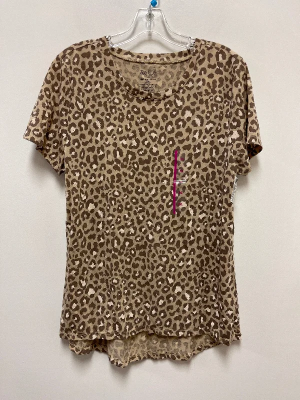 women's tops for those who want to make a fashion statementAnimal Print Top Short Sleeve Zoe And Liv, Size 2x