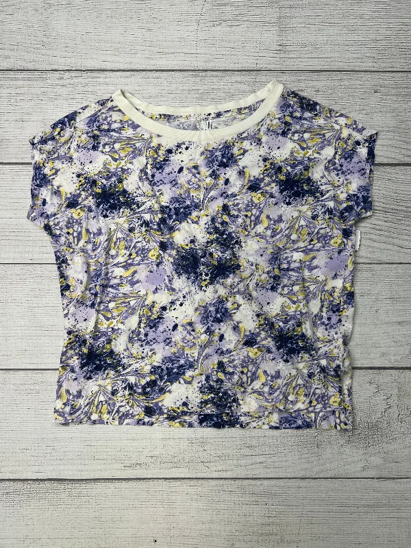 women's tops for fashion-conscious professionalsBlue Top Short Sleeve Anthropologie, Size M