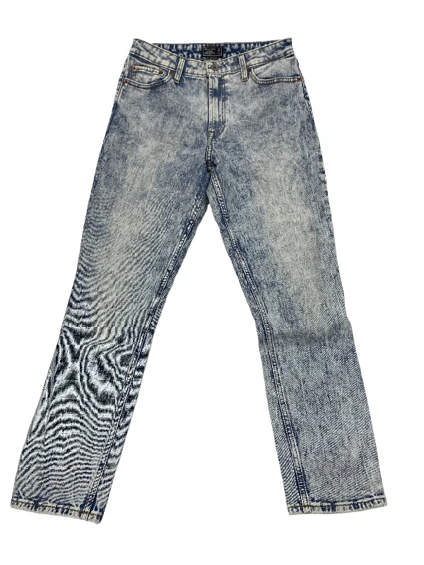 women's denim jeans with fake pocketsBlue Denim Jeans Straight Abercrombie And Fitch, Size 29