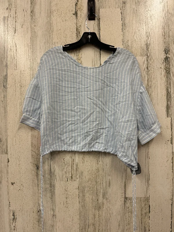 women's tops for those who refuse to compromise on styleBlue Top Short Sleeve Zara, Size S