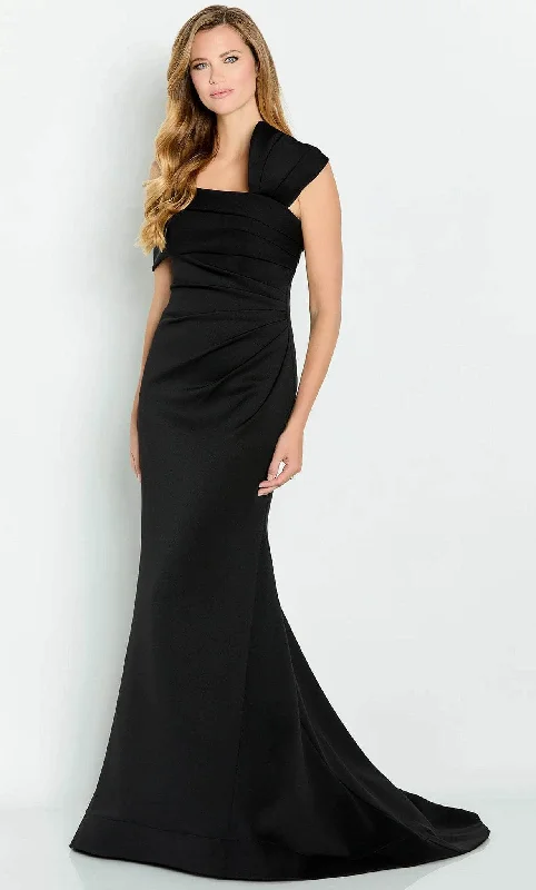 women's club dressesCameron Blake CB144 - Asymmetrical Trumpet Evening Gown