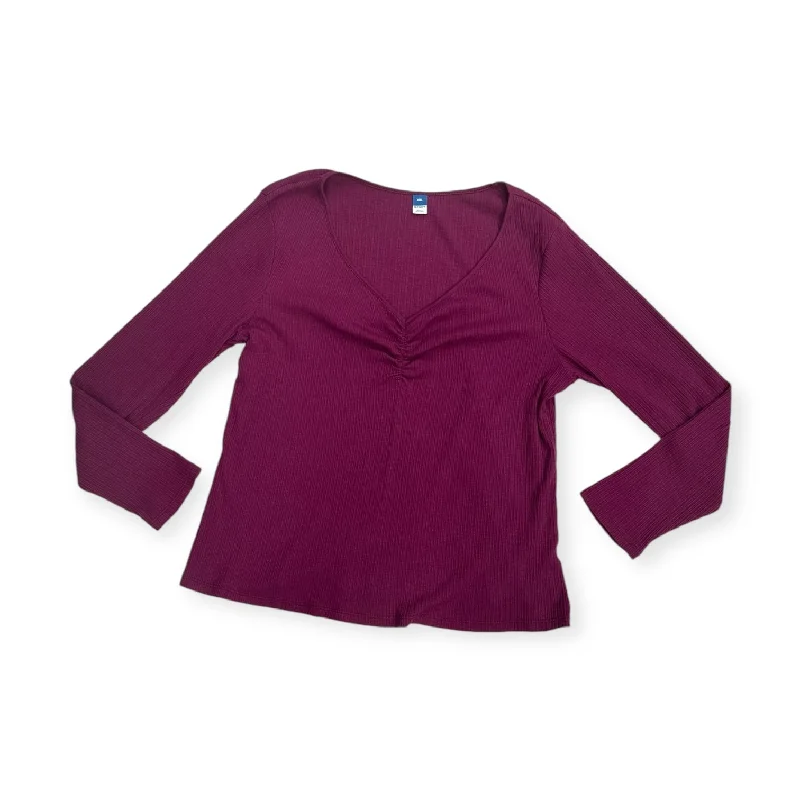 women's tops for those who want to make a fashion statementTop Long Sleeve By Old Navy In Purple, Size: Xxl