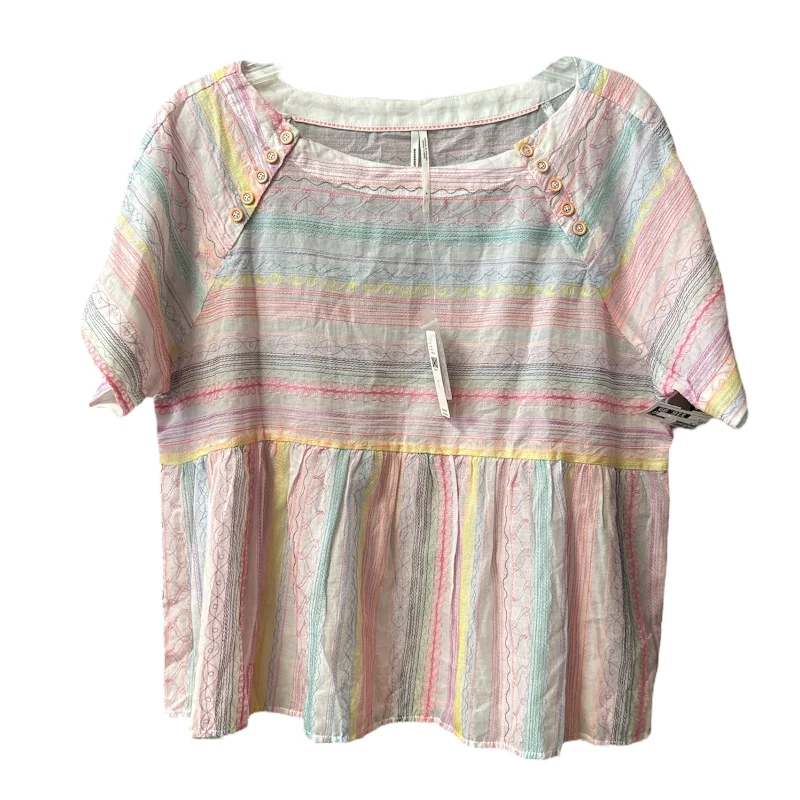 women's tops for cocktail partiesMulti-colored Top Short Sleeve Anthropologie, Size S