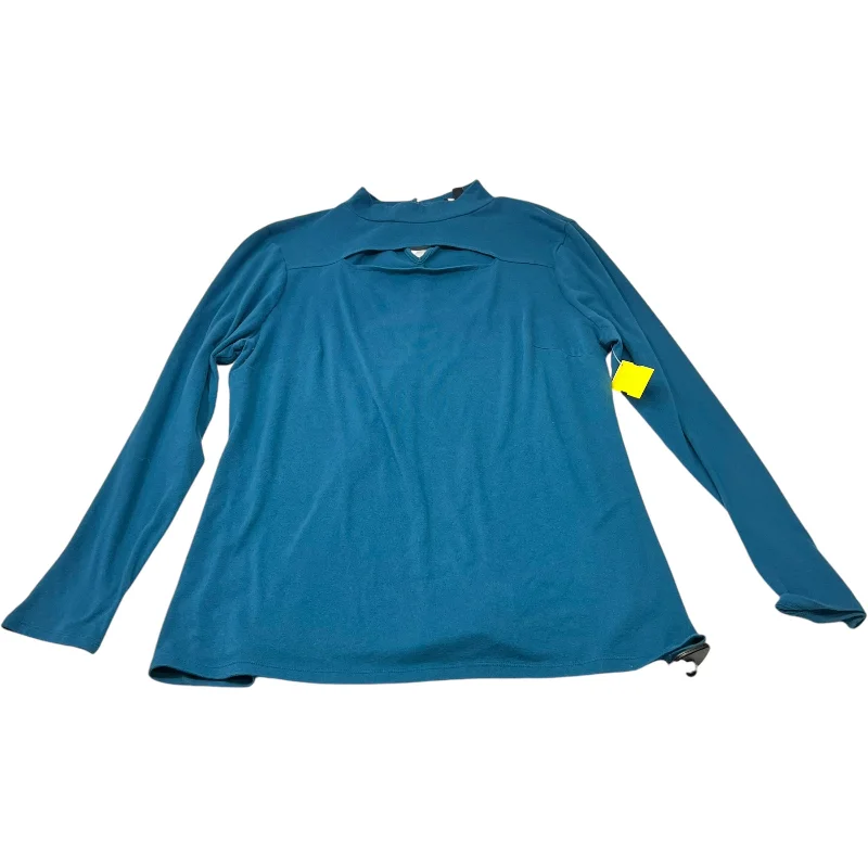 women's tops for those who love to dress up their casual looks with stylish topsTop Long Sleeve By Lane Bryant In Blue, Size: Xl