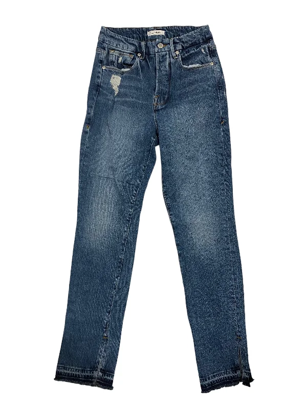 women's denim jeans for a trendy vibeBlue Denim Jeans Straight Good American, Size 2