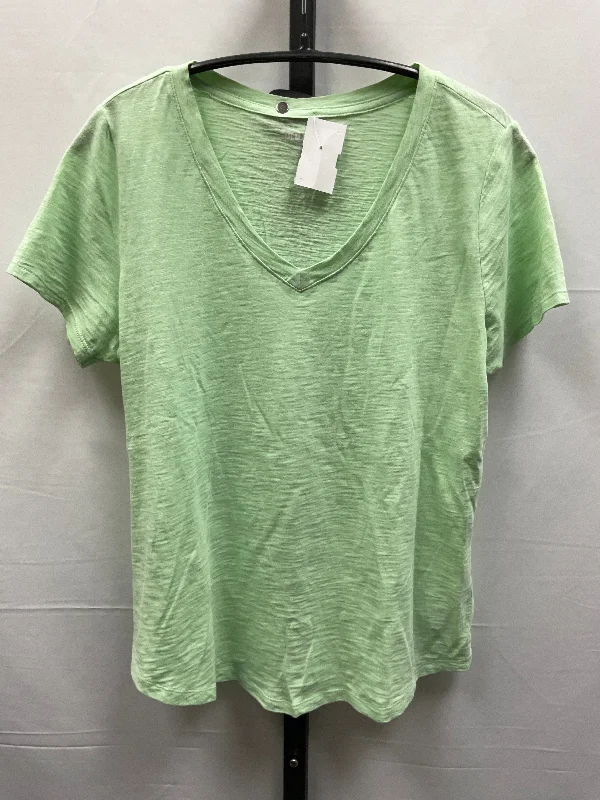 satin women's topsGreen Top Short Sleeve Old Navy, Size S