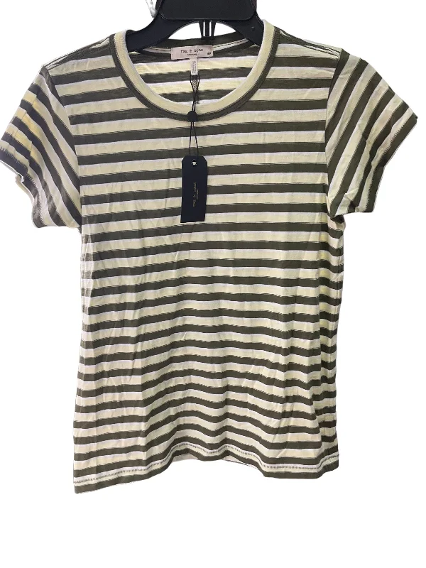 silk women's topsStriped Top Short Sleeve Designer Rag And Bone, Size S