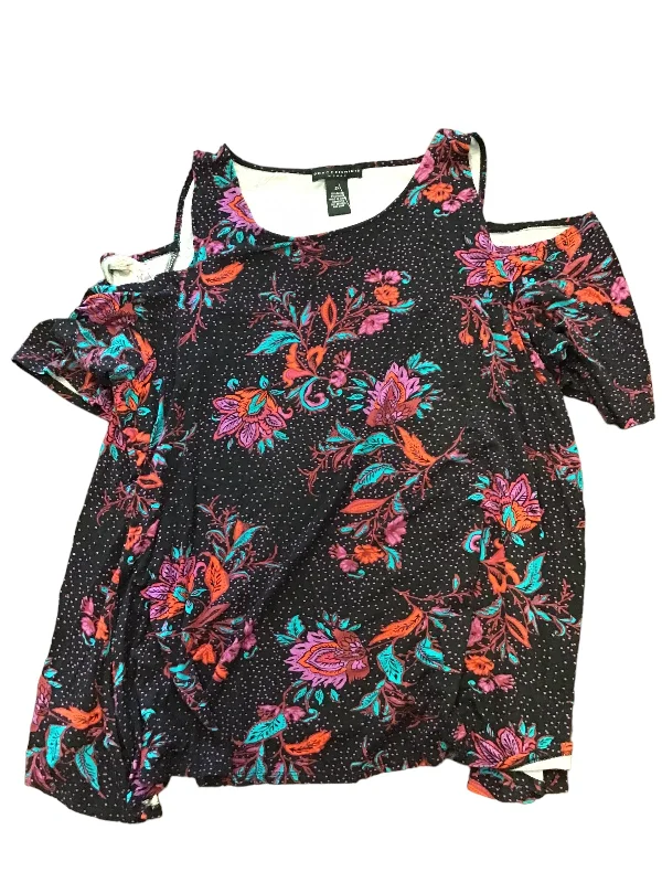 women's tops for those who want to create outfits that are both trendy and timelessMulti-colored Top Short Sleeve Grace Elements, Size 2x