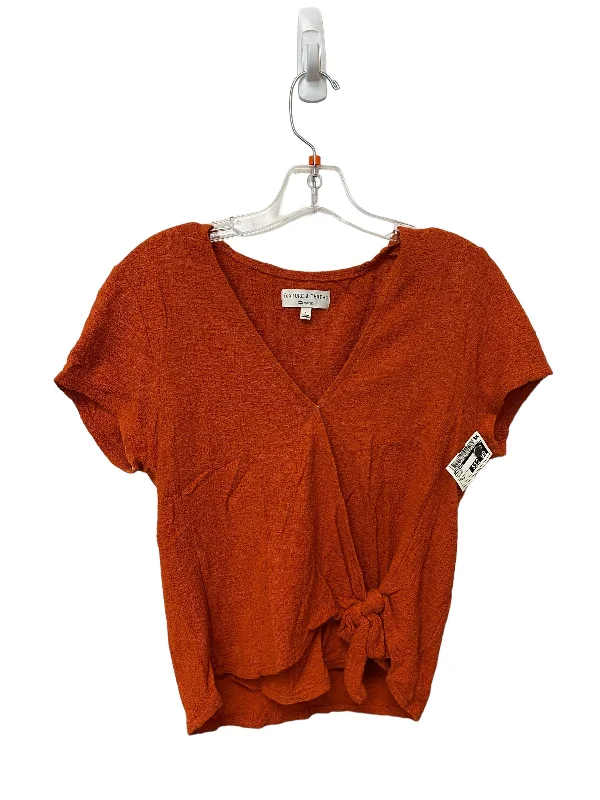 affordable women's topsOrange Top Short Sleeve Madewell, Size S