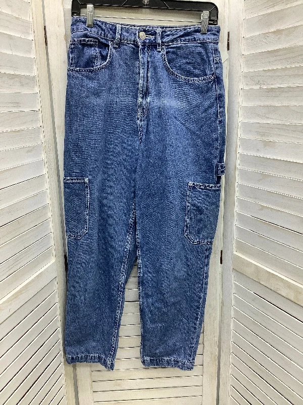 women's denim jeans for a cozy dayBlue Denim Jeans Straight Divided, Size 6