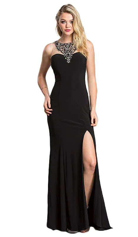 women's glam dressesAspeed Design - Sheath Evening Dress with Slit