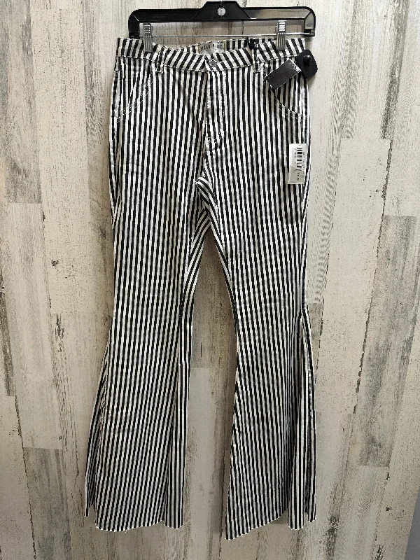 women's denim jeans for a timeless classic lookStriped Pattern Jeans Flared Clothes Mentor, Size L