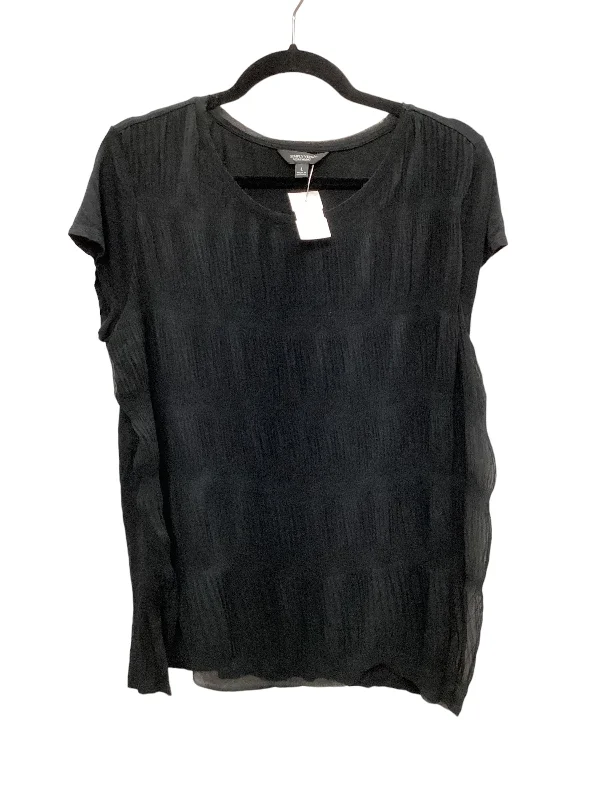 luxury women's topsBlack Top Short Sleeve Vera Wang, Size L