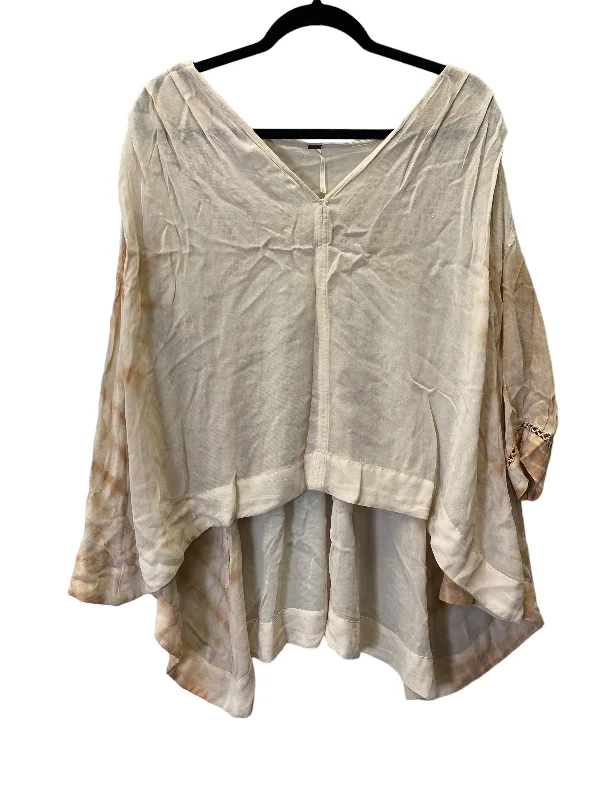 off-the-shoulder women's topsBeige Top Short Sleeve Free People, Size Xs