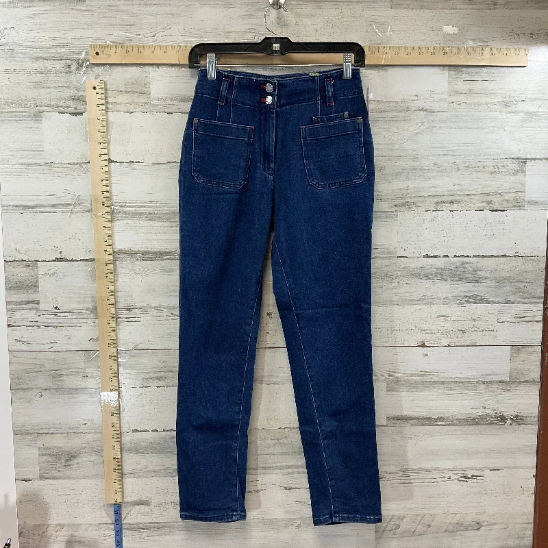 women's denim jeans for a relaxed lookBlue Denim Jeans Straight Maeve, Size 4