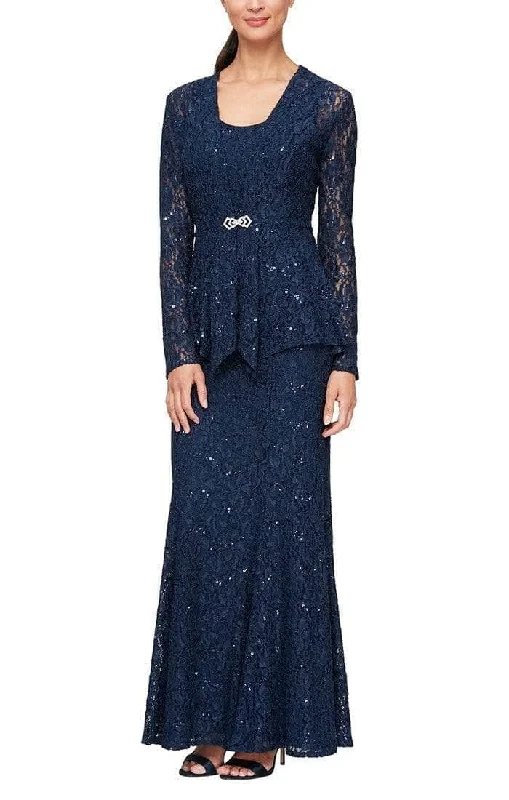 Leather DressAlex Evenings - 81122452 Sleeveless Embroidered Dress With Jacket