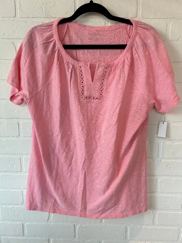 affordable women's topsPink Top Short Sleeve Talbots, Size M