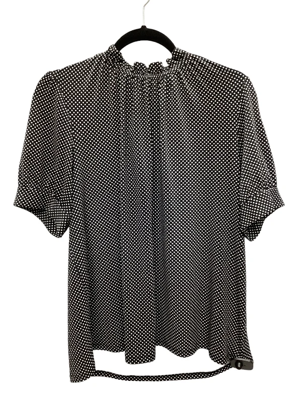 chic women's tops for everyday wearPolkadot Pattern Top Short Sleeve Adrianna Papell, Size M