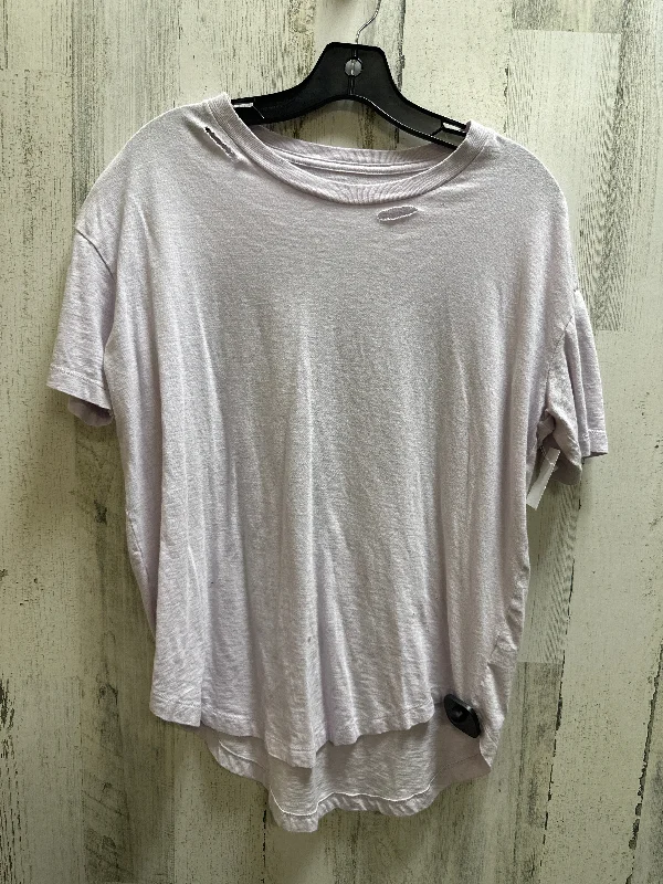 women's tops with bell sleevesPurple Top Short Sleeve Aerie, Size Xs