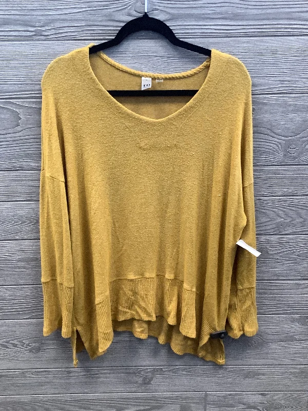 women's tops for vintage fashion enthusiastsTop Long Sleeve By Clothes Mentor In Yellow, Size: Xl