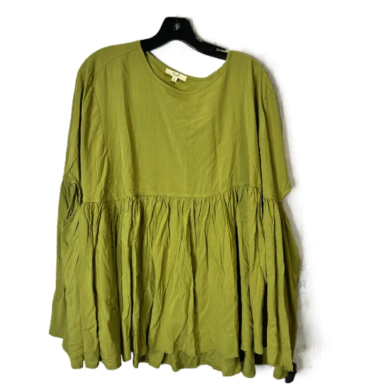 women's stylish topsGreen Top Short Sleeve By Easel, Size: S