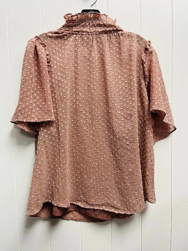 off-the-shoulder women's topsMauve Top Short Sleeve Anthropologie, Size S