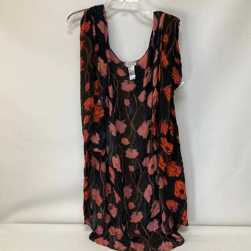 women's tops for those who want to add a pop of color to their outfitsBlack & Orange Tunic Short Sleeve Free People, Size Onesize