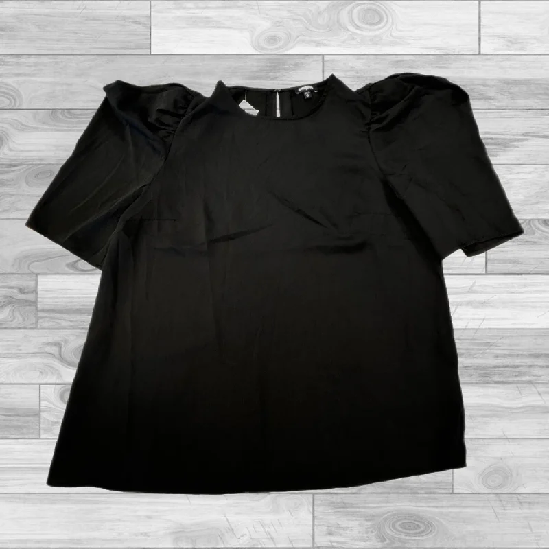 elegant women's topsBlack Top Short Sleeve Express, Size M