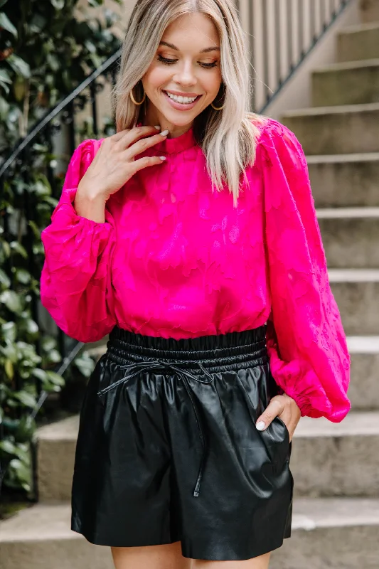 tank tops for womenFind Yourself Magenta Pink Textured Blouse