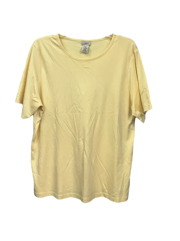 affordable women's topsYellow Top Short Sleeve Ll Bean, Size 1x