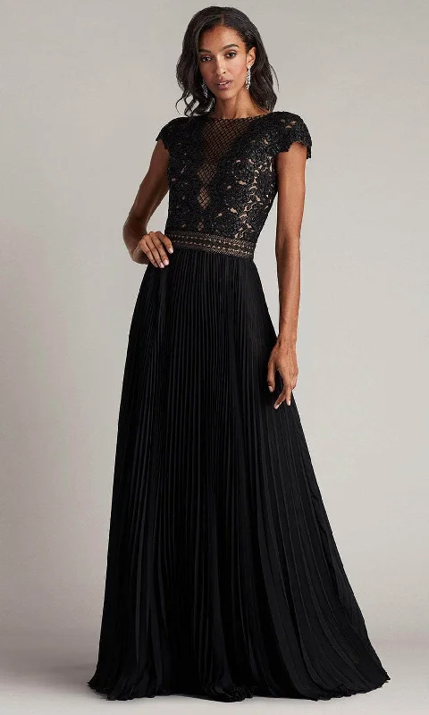 women's limited-edition dressesTadashi Shoji CFC24324L - Embroidered Bateau Neck Evening Gown