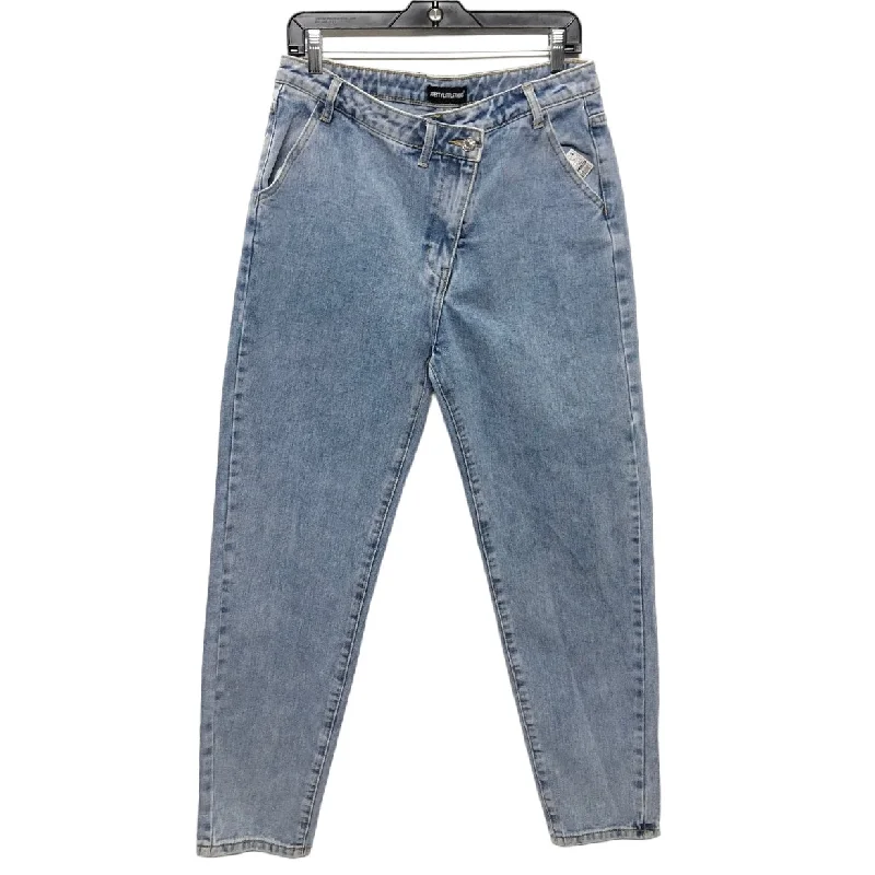 women's denim jeans for a night outBlue Denim Jeans Straight Pretty Little Thing, Size 8