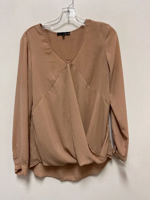 women's tops for everyday eleganceTop Long Sleeve By Ro & De In Brown, Size: M