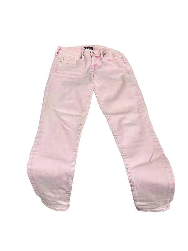 women's denim jeans with contrasting stitchingPink Denim Jeans Jeggings Gap, Size 10