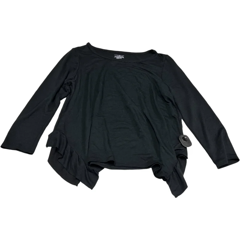 women's tops for black-tie affairsTop Long Sleeve By Lane Bryant In Black, Size: Xl