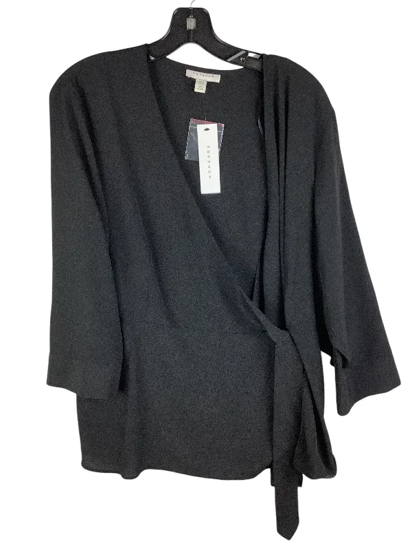 women's tops with asymmetrical designsTop Long Sleeve By Top Shop In Black, Size: Xl