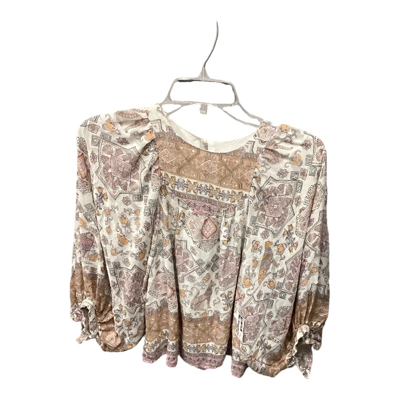 cropped women's topsTop Long Sleeve By Anthropologie In Multi-colored, Size: Xxs