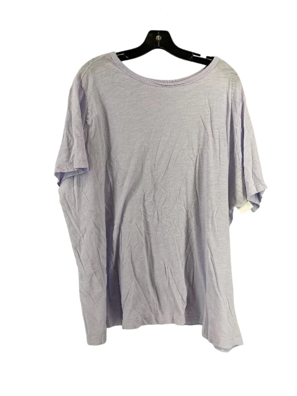 women's tops for those who want to stay warm and stylish during colder weatherPurple Top Short Sleeve Ava & Viv, Size 2x