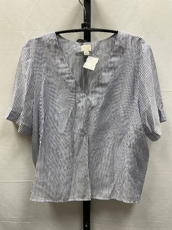 women's tops for those who want to add a pop of color to their outfitsStriped Pattern Top Short Sleeve A New Day, Size M