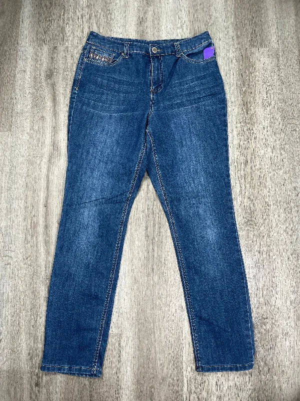 women's denim jeans for a trendy vibeBlue Denim Jeans Straight Christopher And Banks, Size 10