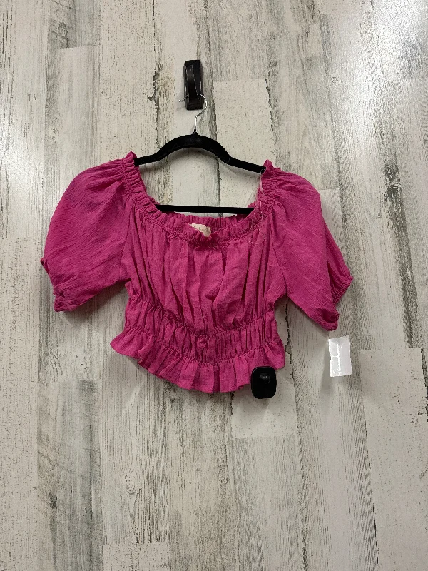 women's tops for those who want to stay updated with the latest fashion trendsPink Top Short Sleeve Basic Altard State, Size S